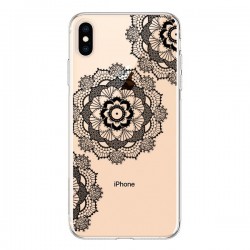 Coque iPhone XS Max Triple Mandala Noir Black...