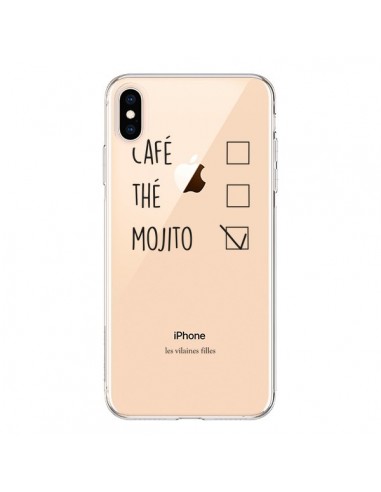 Coque iPhone XS Max Café, Thé et Mojito Transparente souple - Les Vilaines Filles