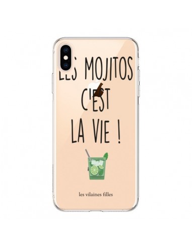 Coque iPhone XS Max Les Mojitos, c'est la vie Transparente souple - Les Vilaines Filles