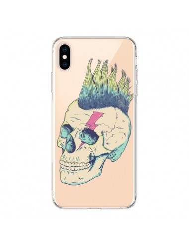 Coque iPhone XS Max Tête de Mort Crane Punk Transparente souple - Victor Vercesi