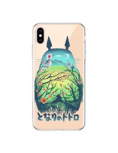 Coque iPhone XS Max Totoro Manga Flower Transparente souple - Victor Vercesi