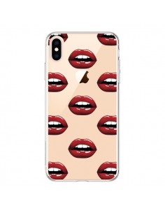 Coque iPhone XS Max Lèvres Rouges Lips Transparente...