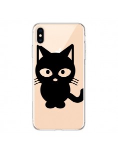Coque iPhone XS Max Chat Noir Cat Transparente souple -...