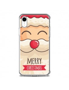 Coque iPhone XR Moustache du Père Noël Merry Christmas -...