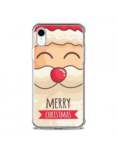 Coque iPhone XR Moustache du Père Noël Merry Christmas - Nico