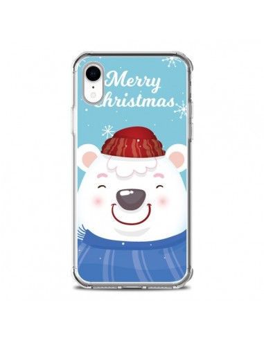 Coque iPhone XR Ours Blanc de Noël Merry Christmas - Nico