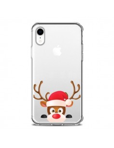 Coque iPhone XR Renne de Noël transparente - Nico