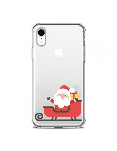 Coque iPhone XR Père Noël et son Traineau transparente - Nico