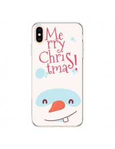 Coque iPhone XS Max Bonhomme de Neige Merry Christmas...