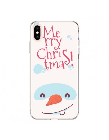 Coque iPhone XS Max Bonhomme de Neige Merry Christmas Noël - Nico