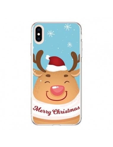 Coque iPhone XS Max Renne de Noël Merry Christmas - Nico