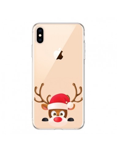 Coque iPhone XS Max Renne de Noël transparente - Nico