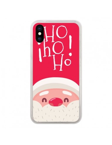 Coque iPhone X et XS Père Noël Oh Oh Oh Rouge - Nico