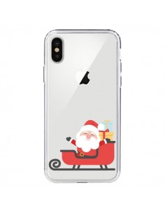 Coque iPhone X et XS Père Noël et son Traineau...