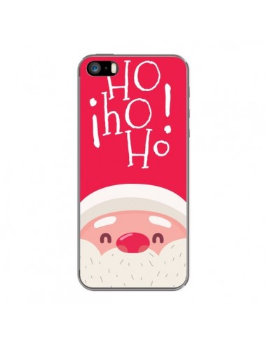 Coque iPhone 5 et 5S et SE Père Noël Oh Oh Oh Rouge - Nico