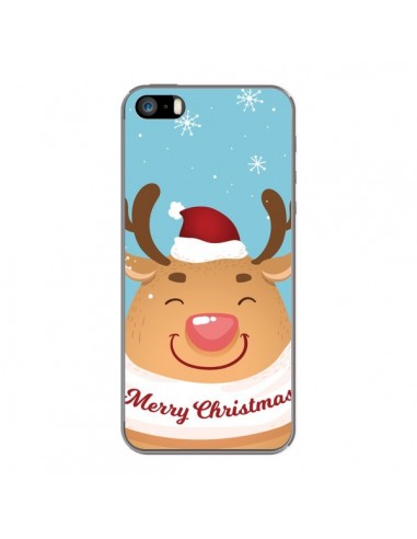 Coque iPhone 5 et 5S et SE Renne de Noël Merry Christmas - Nico