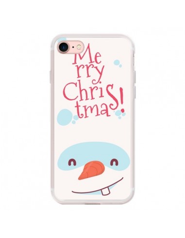 Coque iPhone 7/8 et SE 2020 Bonhomme de Neige Merry Christmas Noël - Nico