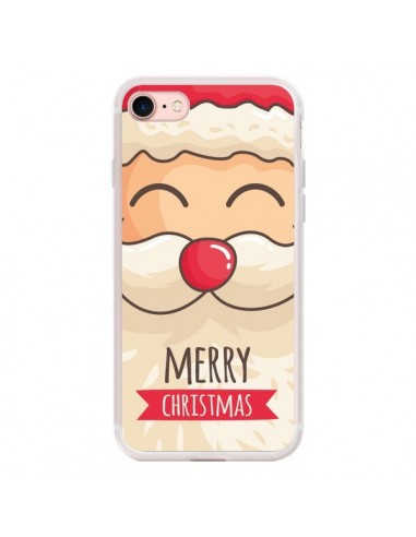 Coque iPhone 7/8 et SE 2020 Moustache du Père Noël Merry Christmas - Nico