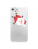 Coque iPhone 7/8 et SE 2020 Père Noël et sa Guirlande transparente - Nico