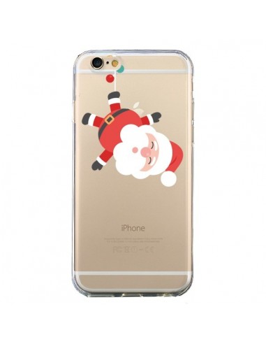 Coque iPhone 6 et 6S Père Noël et sa Guirlande transparente - Nico