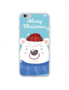 Coque iPhone 6 Plus et 6S Plus Ours Blanc de Noël Merry...