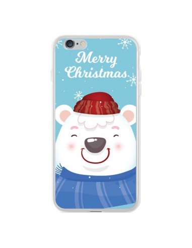 Coque iPhone 6 Plus et 6S Plus Ours Blanc de Noël Merry Christmas - Nico