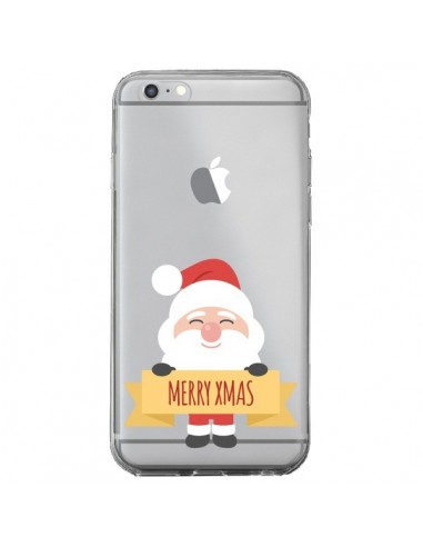 Coque iPhone 6 Plus et 6S Plus Père Noël Merry Christmas transparente - Nico