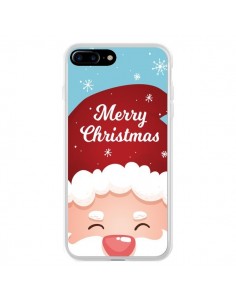 Coque iPhone 7 Plus et 8 Plus Bonnet du Père Noël Merry...