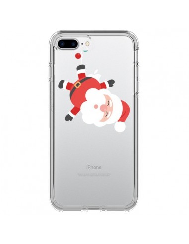 Coque iPhone 7 Plus et 8 Plus Père Noël et sa Guirlande transparente - Nico