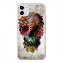 Coque iPhone 11 Skull Flower Tête de Mort - Ali Gulec