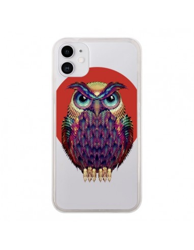 Coque iPhone 11 Chouette Hibou Owl Transparente - Ali Gulec