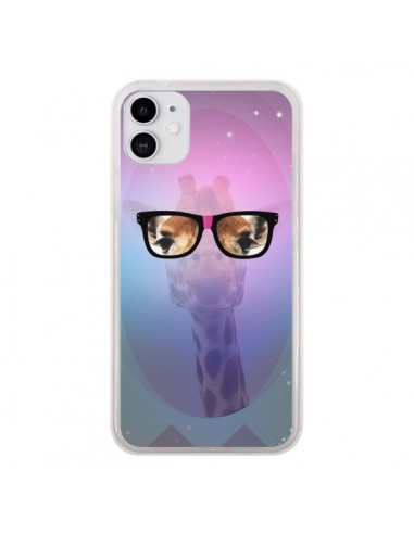 Coque iPhone 11 Girafe Geek à Lunettes - Aurelie Scour