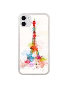 Coque iPhone 11 Paris Tour Eiffel Muticolore - Asano...
