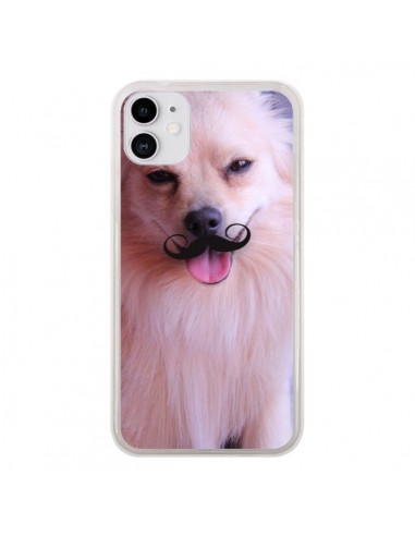 Coque iPhone 11 Clyde Chien Movember Moustache - Bertrand Carriere