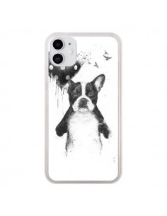 Coque iPhone 11 Lover Bulldog Chien Dog My Heart Goes...