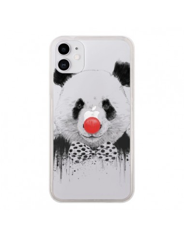Coque iPhone 11 Clown Panda Transparente - Balazs Solti