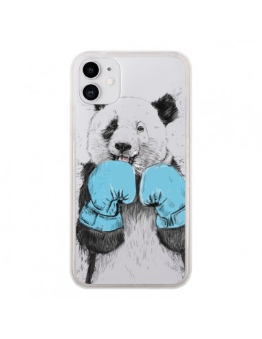 Coque iPhone 11 Winner Panda Gagnant Transparente - Balazs Solti