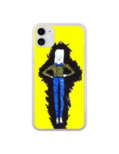 Coque iPhone 11 Julie Femme Fashion Mode Jaune - Cécile