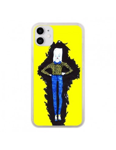 Coque iPhone 11 Julie Femme Fashion Mode Jaune - Cécile