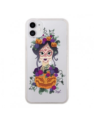 Coque iPhone 11 Femme Closed Eyes Santa Muerte Transparente - Chapo