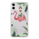 Coque iPhone 11 Lolo Love Flamant Rose Chien Transparente - Chapo