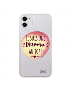 Coque iPhone 11 Je suis une Maman au Top Orange...