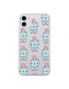 Coque iPhone 11 Hamster Love Amour Transparente - Claudia...