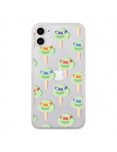 Coque iPhone 11 Tortues Ninja Tortle Transparente -...