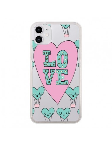 Coque iPhone 11 Love Nuage Montgolfier Transparente - Claudia Ramos