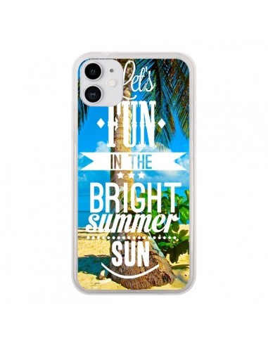 Coque iPhone 11 Fun Summer Sun Été - Eleaxart