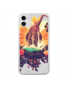 Coque iPhone 11 Girafflower Girafe - Eleaxart
