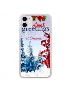 Coque iPhone 11 Voeux Joyeux Noël - Eleaxart