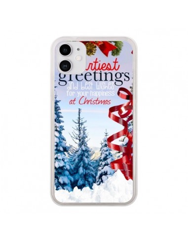 Coque iPhone 11 Voeux Joyeux Noël - Eleaxart