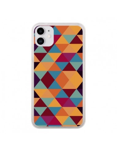 Coque iPhone 11 Azteque Triangle Orange - Eleaxart